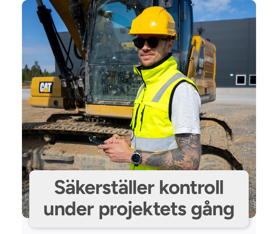 Säkerställer kontroll under projektets gång