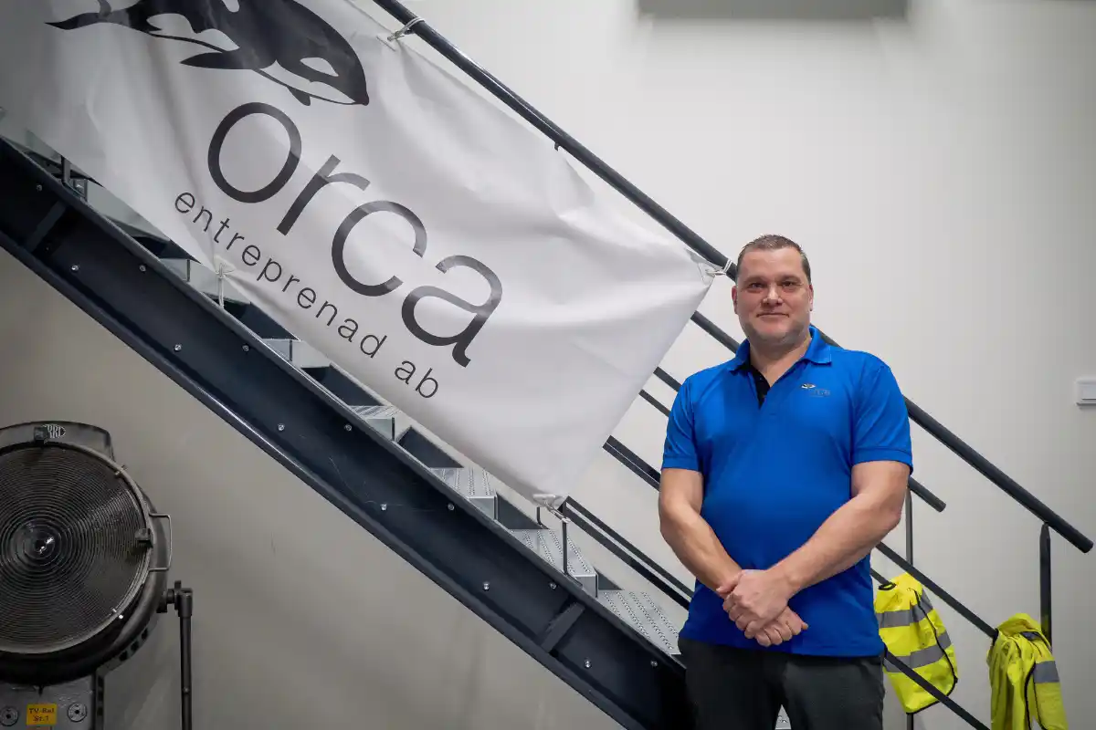 Bild från ett kundbesök. SmartDok besöker Orca Entreprenad AB
