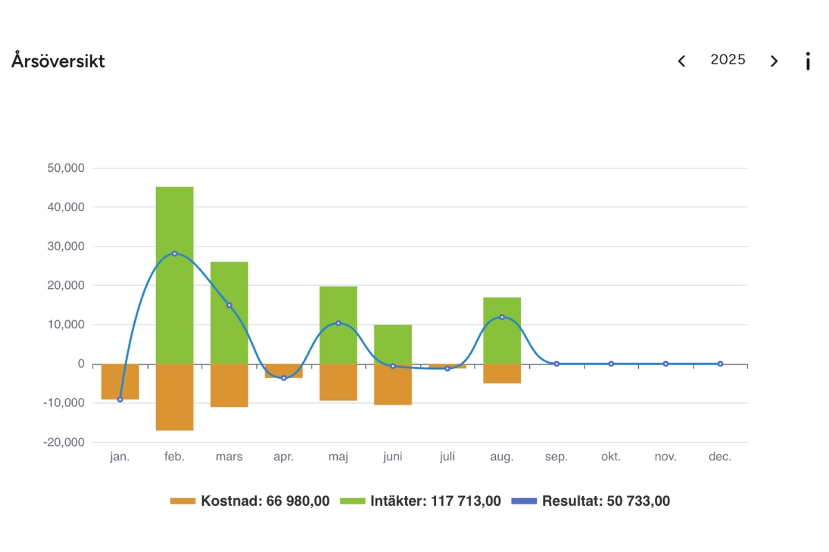 Projektekonomi i SmartDok årsstatistik