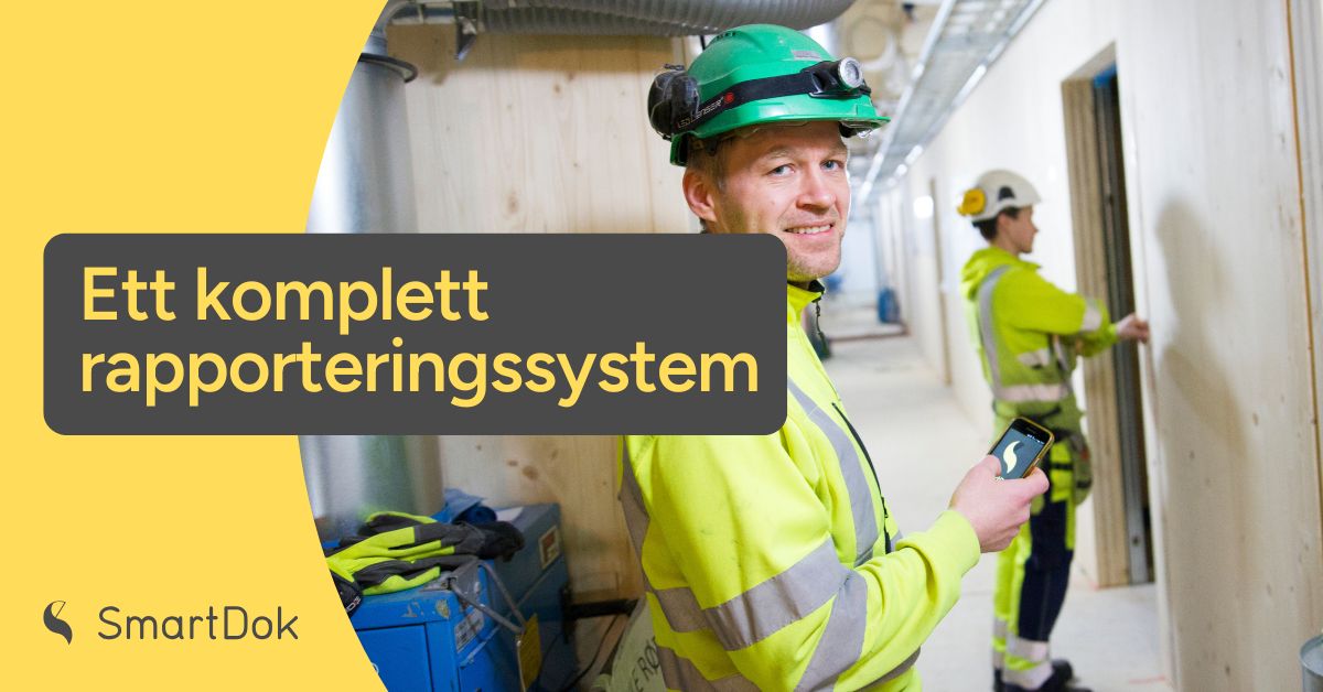 Komplett rapporteringssystem SmartDok. Featurefoto
