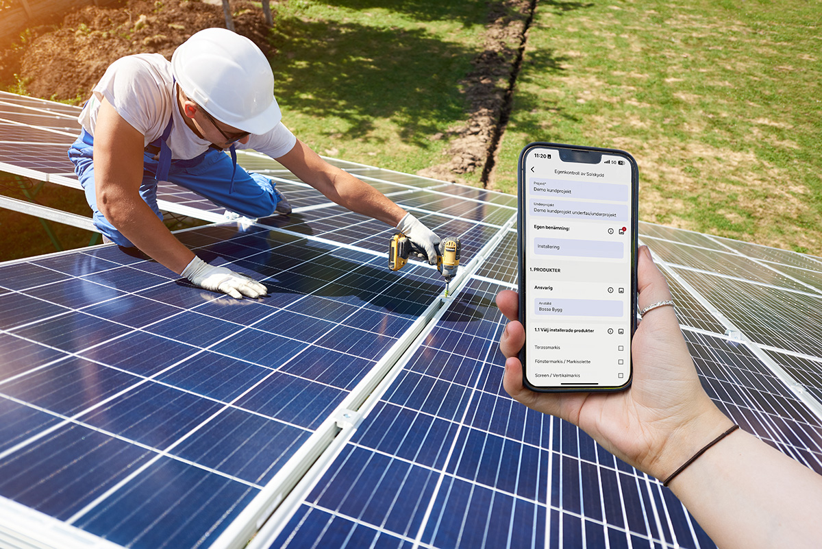 Solcellsmontage med SmartDok Solcellsmontage med SmartDok