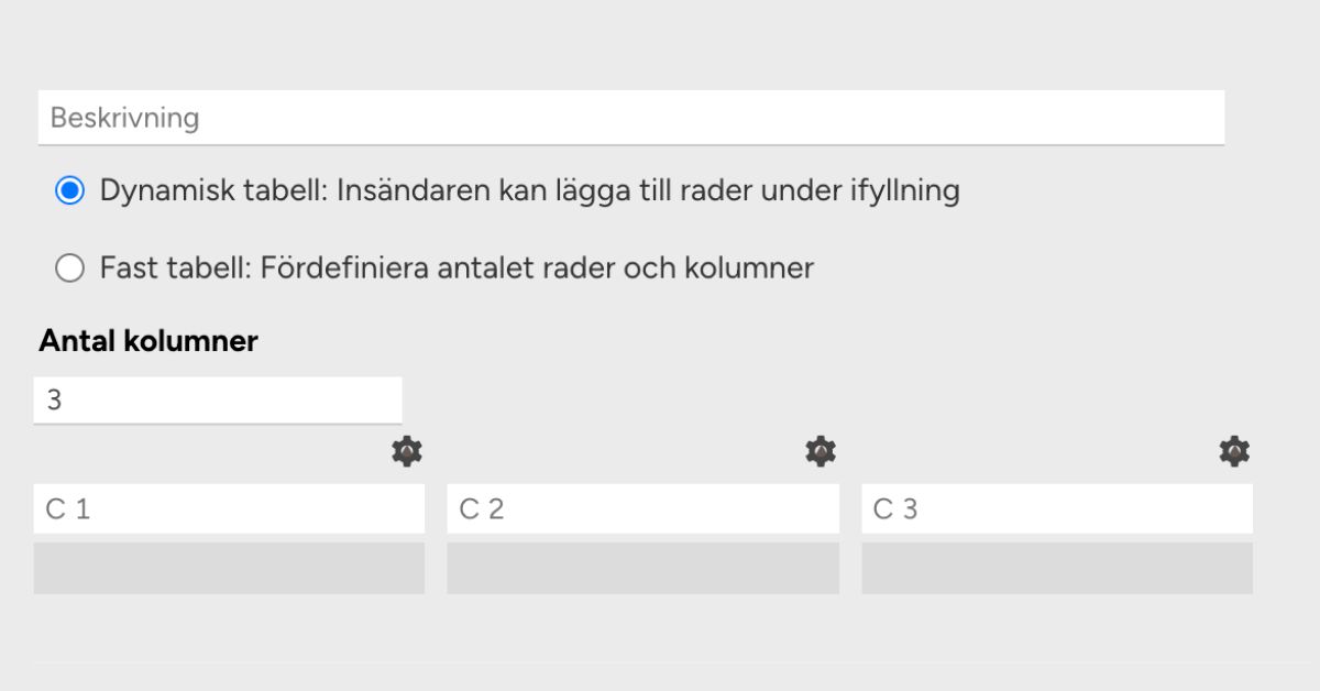 Dynamisk tabell Dynamisk tabell