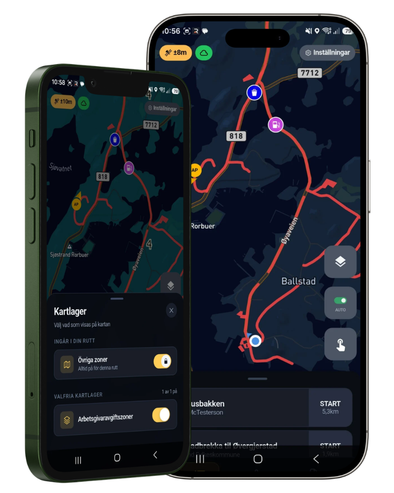 AutoReg livekarta i appen AutoReg livekarta i appen för snöröjning