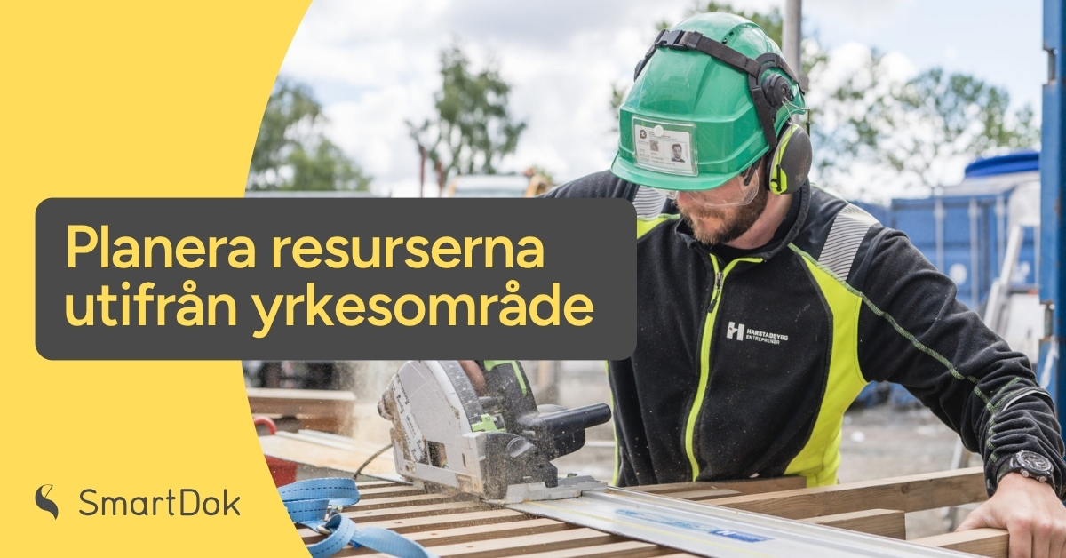 Planera resurserna utifrån yrkesområde